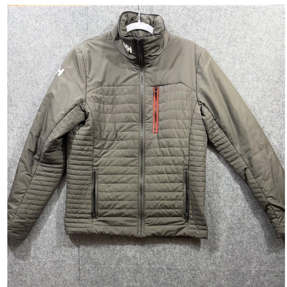 Helly Hansen Men's Crew Insulator Jacket 2.0 S Small Olive Green Grey PrimaLoft